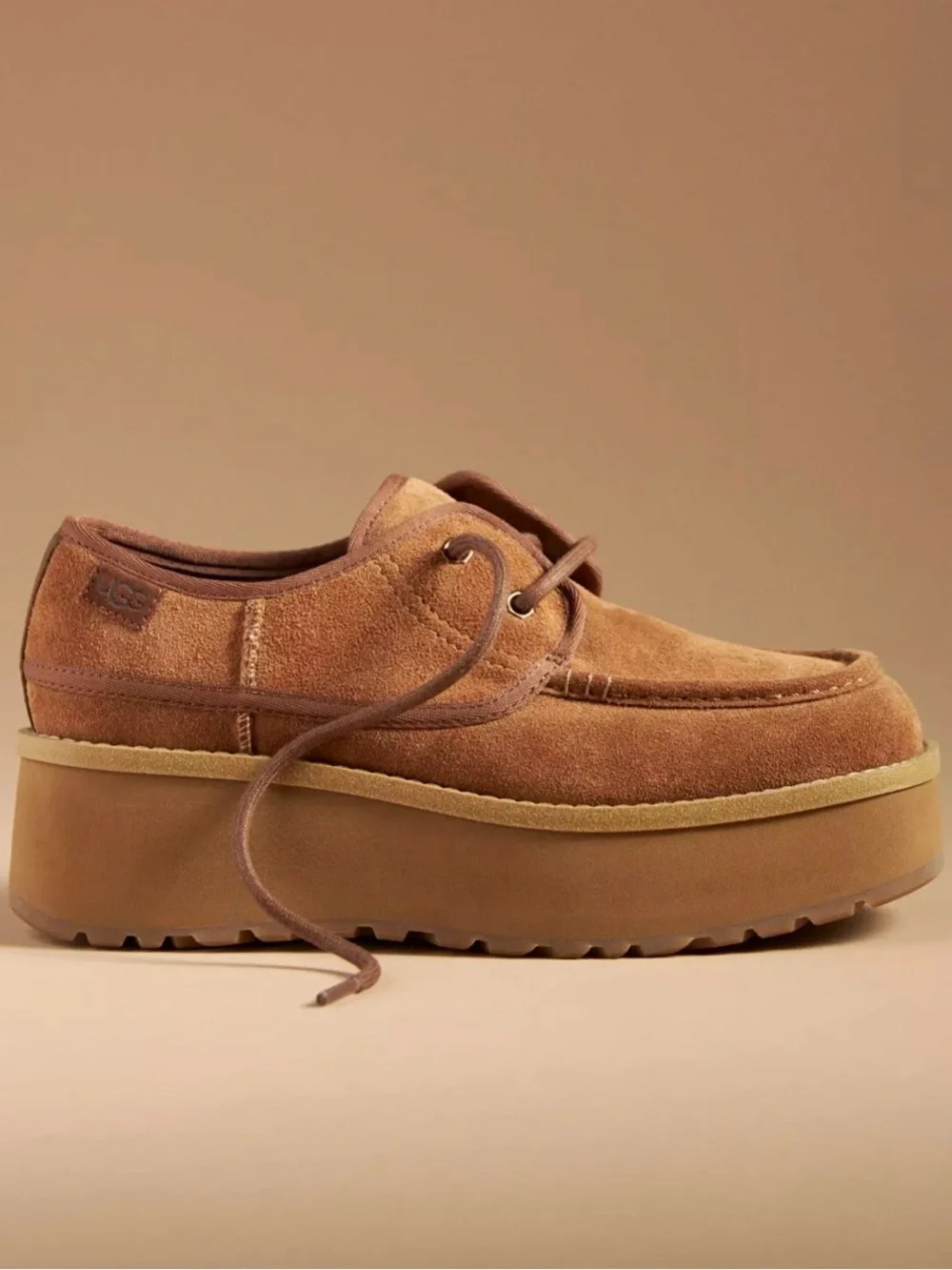 UGG Suede Cityfunc Lace-up Platform Shoes Eclectic Grandpa/ Cottagecore